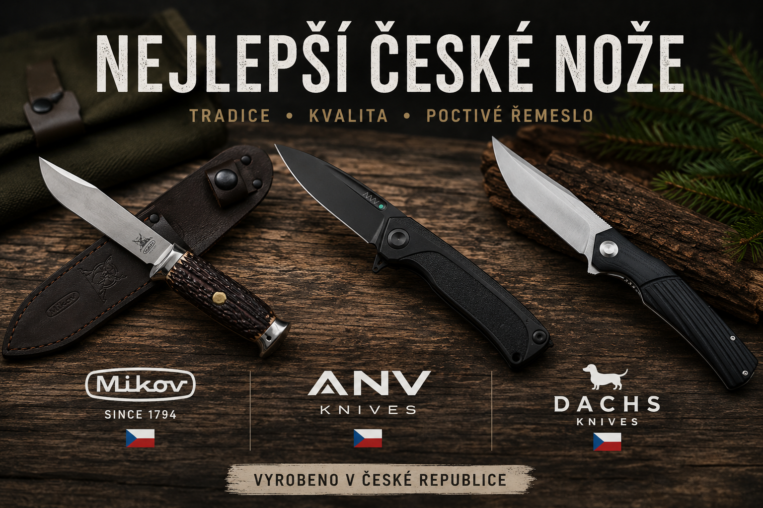 Nejlepší české nože: přehled českých výrobců