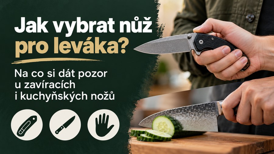 Nože pro leváky: na co si dát pozor u kuchyňského i zavíracího nože