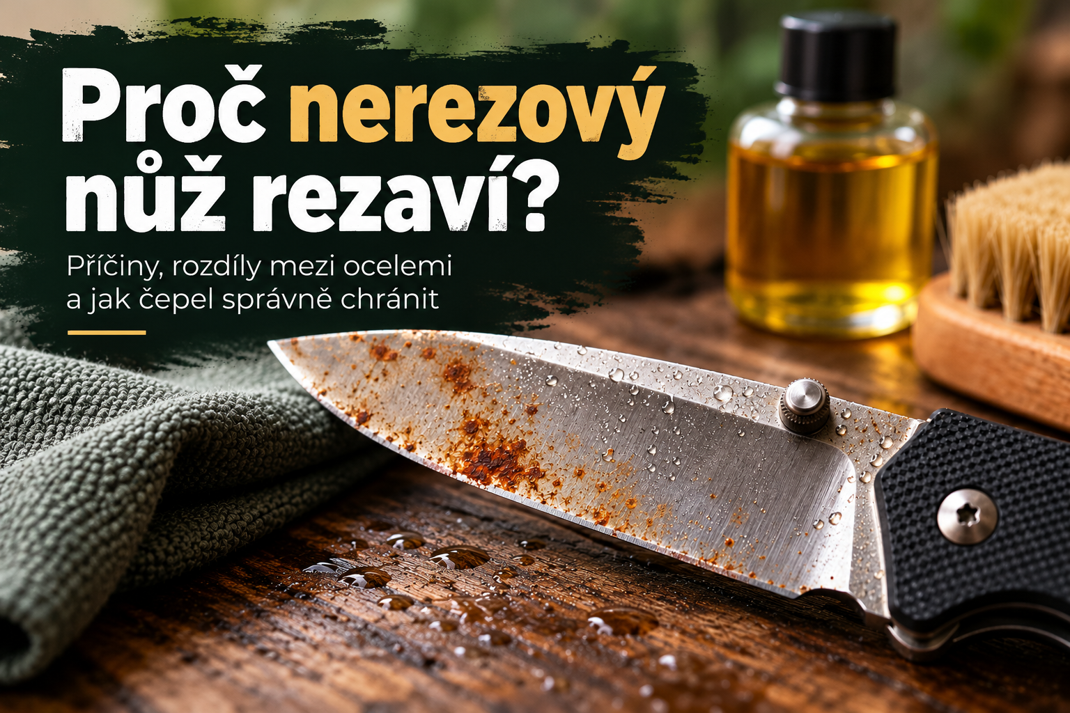 Proč nerezový nůž rezaví? Příčiny, odstranění rzi a ochrana čepele