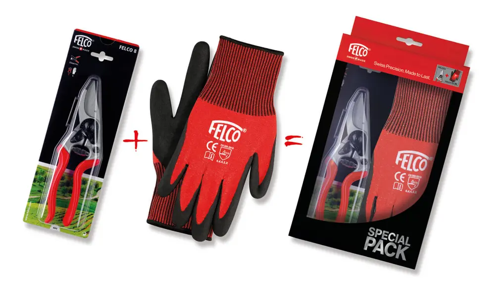 Nůžky FELCO 8 + rukavice XL (dárkový set)