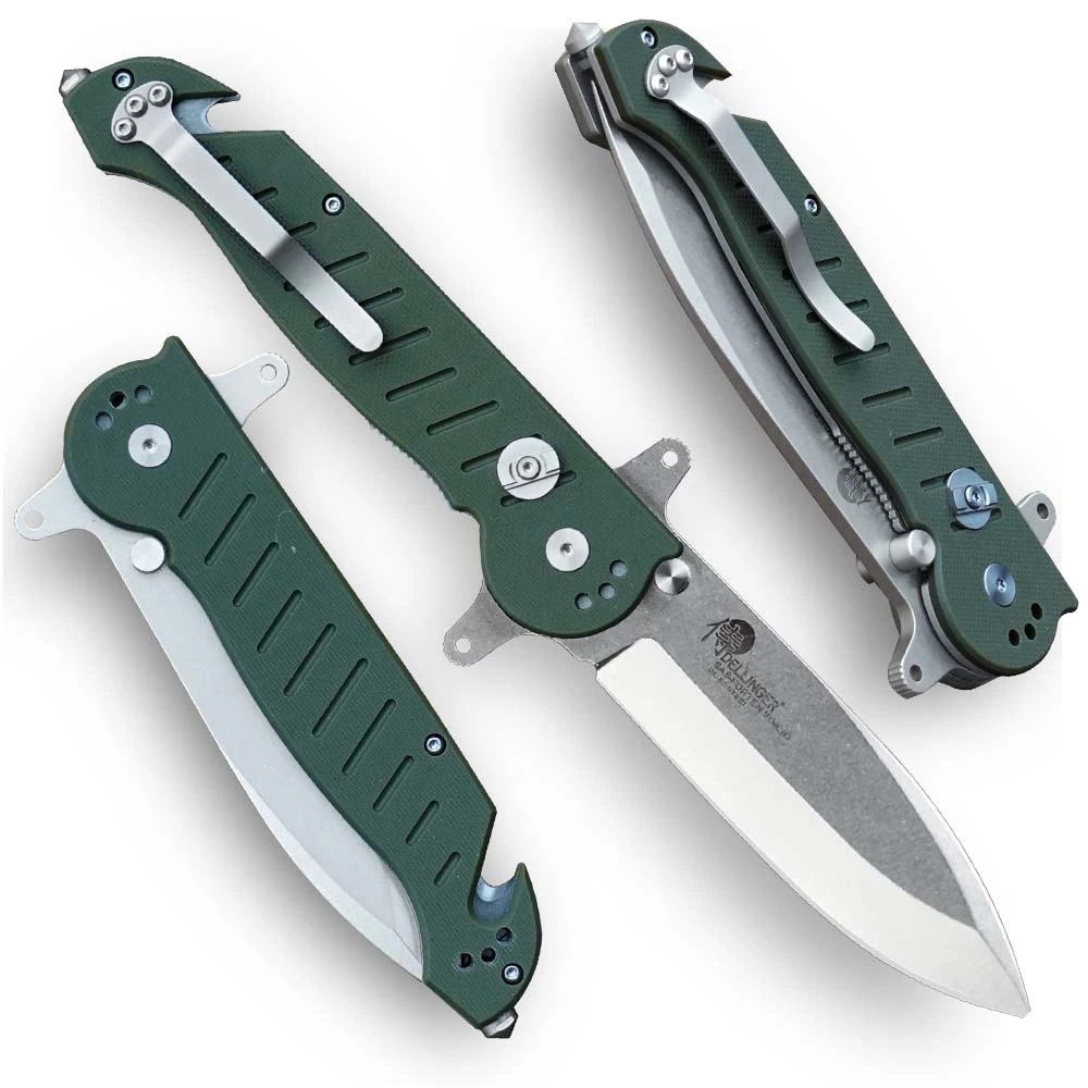 Zavírací taktický nůž Dellinger SAS - Forten Vincid DC53 GREEN + box.