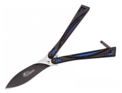 Nůž motýl Osiris  Albainox 36217 modrý