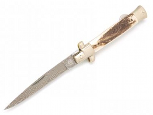 Damaškový kapesní nůž Puma TEC Hirsch Damast