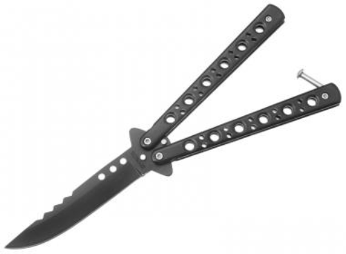 Nůž motýlek 9530 černý.