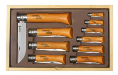Kolekce nožů Opinel Carbone 10 ks