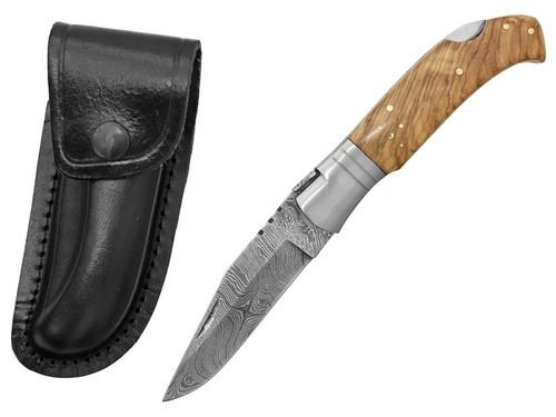 Zavírací nůž Laguiole Bougna 5882 damašek teak