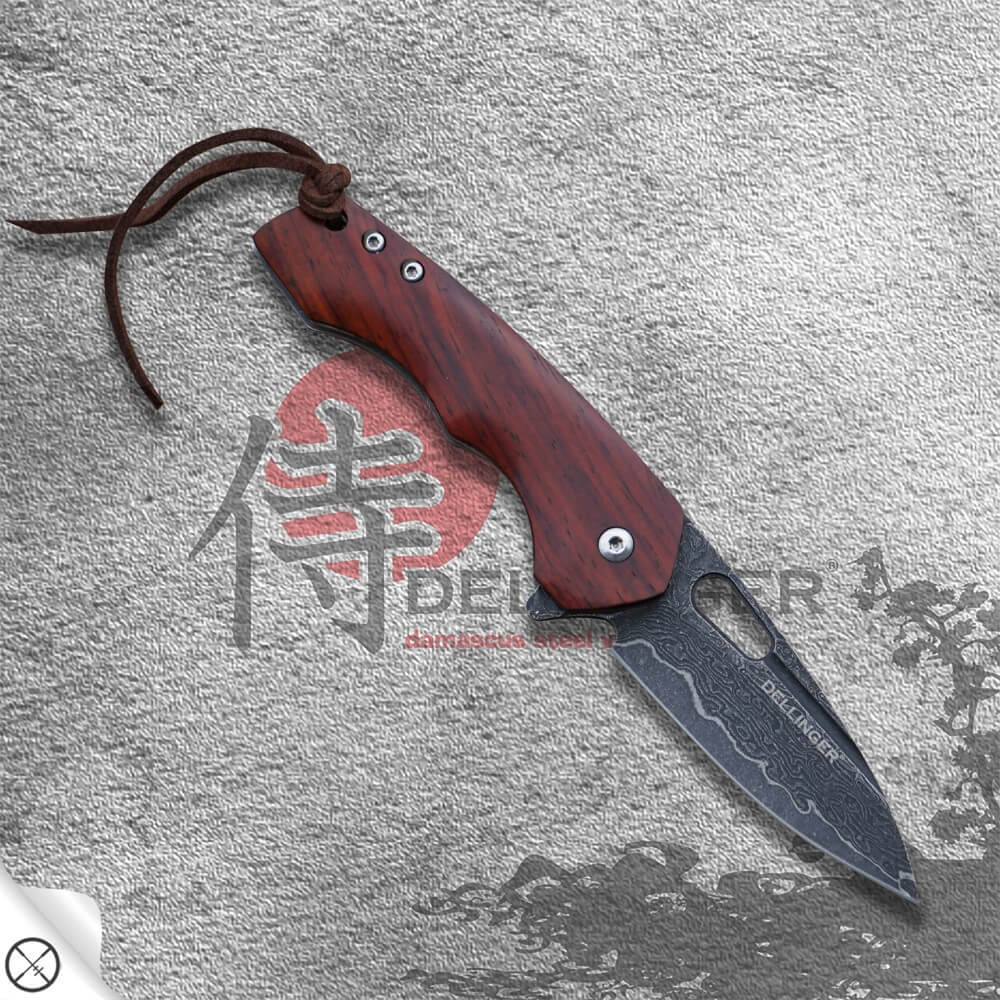 NŮŽ ZAVÍRACÍ DELLINGER KINOKO BLACK COATING VG-10 DAMASCUS