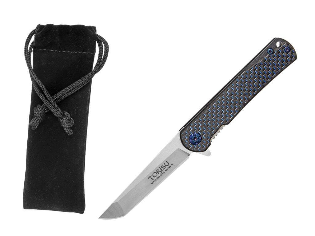 Zavírací nůž Tokisu 18682 modrý karbon