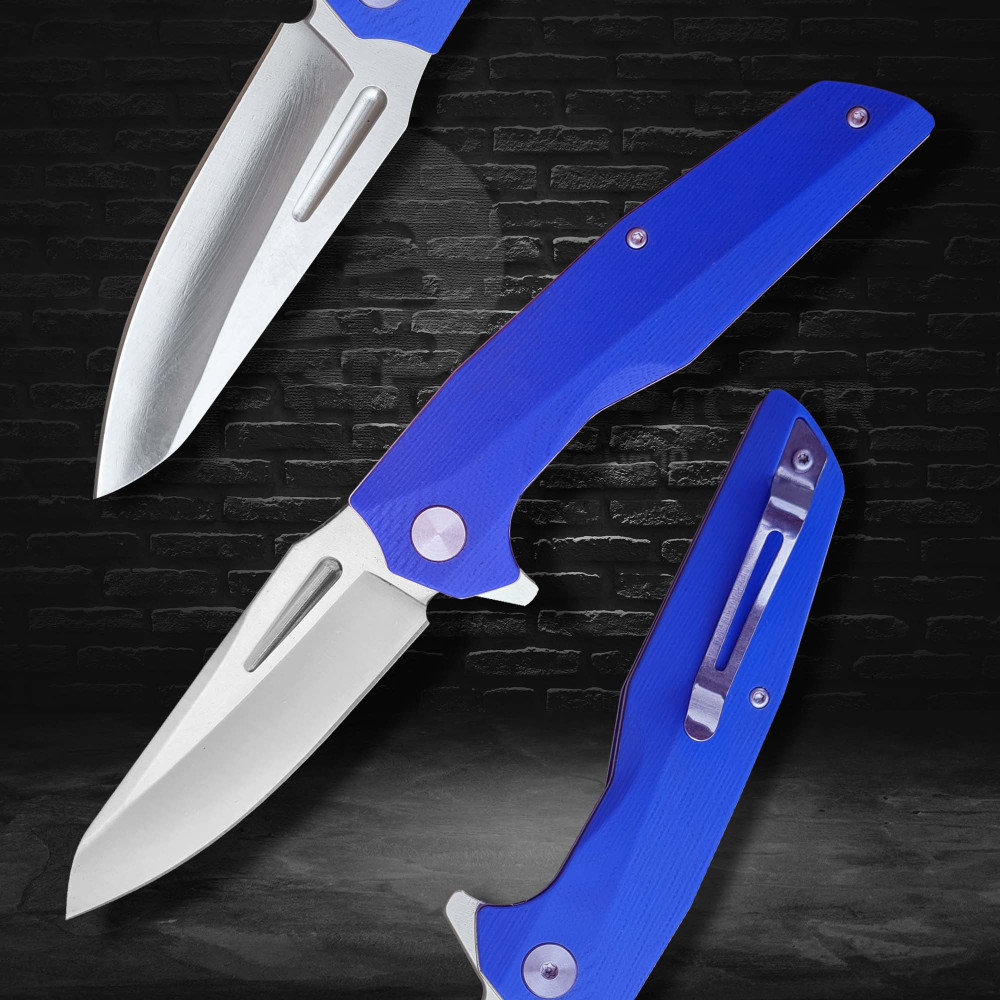 nůž zavírací Dellinger Coyotte Flipper - BLUE 8Cr14MoV.