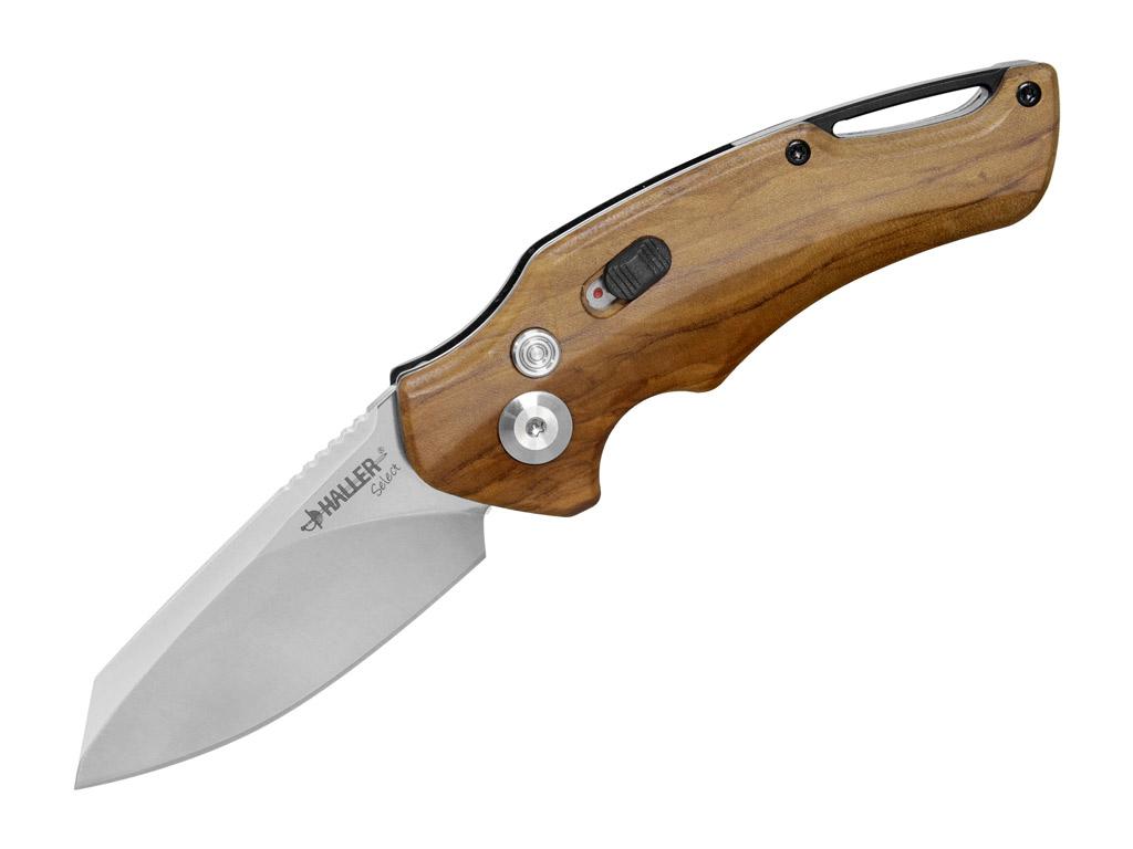 Zavírací nůž Haller 83873 vystřelovací dřevo
