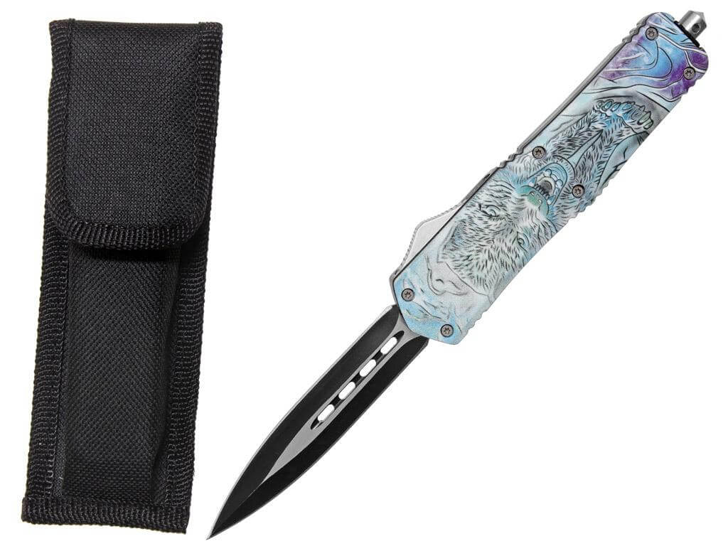 Vystřelovací nůž Dagger Comics Wolf Rainbow.