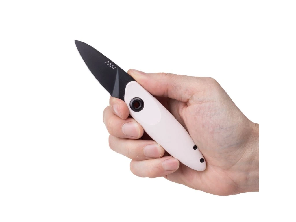 ANV Z070 Blade: BB DLC Black / Plain edge GRNPU Rosewhite.