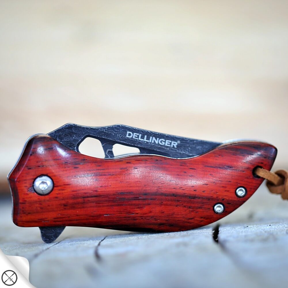 NŮŽ ZAVÍRACÍ DELLINGER MUKUDORI BLACK COATING VG-10 DAMASCUS.