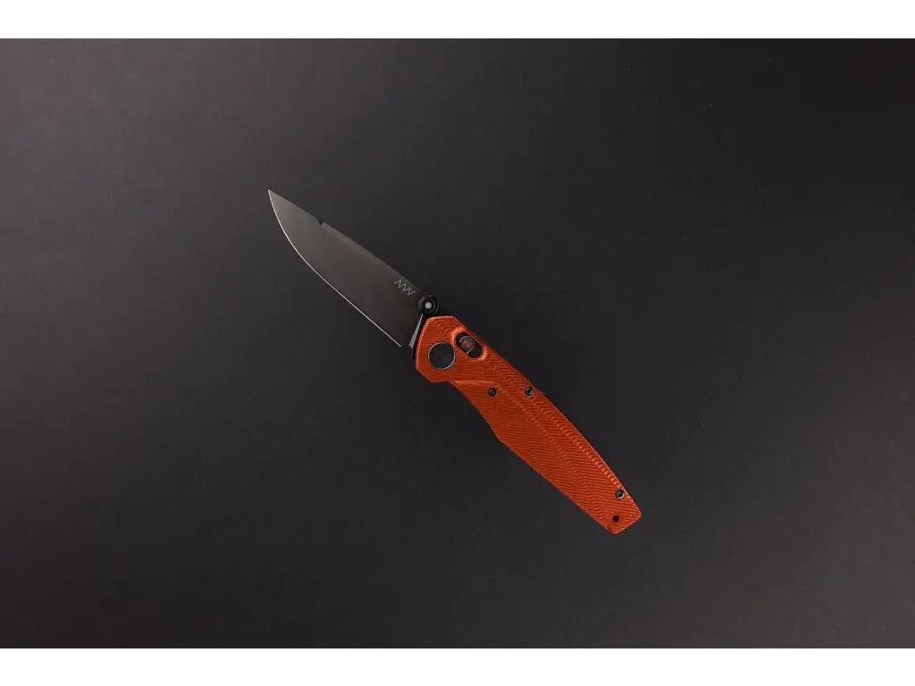 A100 AL Blade: DLC Elmax, Handle and Lock: Red / A-lock.