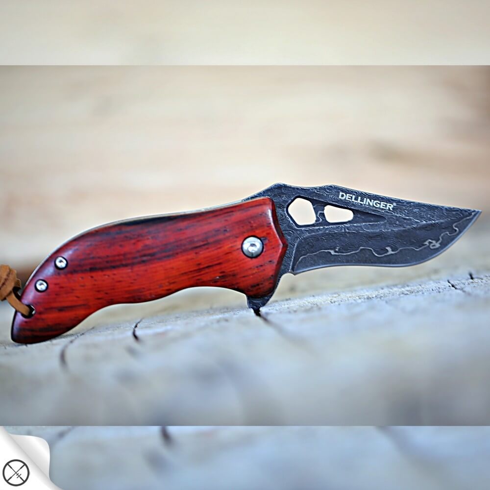 NŮŽ ZAVÍRACÍ DELLINGER MUKUDORI BLACK COATING VG-10 DAMASCUS.