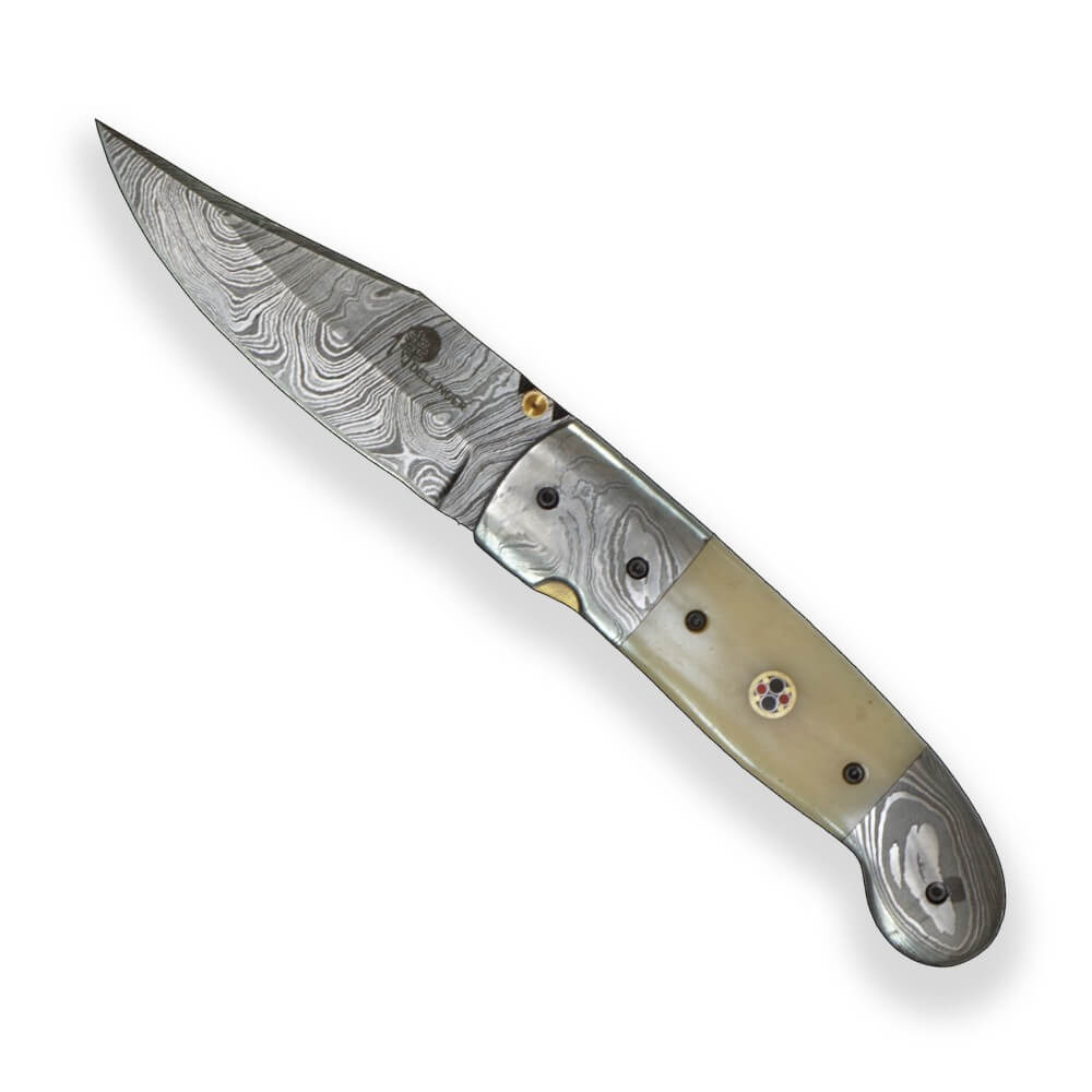 LOVECKÝ ZAVÍRACÍ DAMAŠKOVÝ NŮŽ DELLINGER GUNNVOR CLIP.