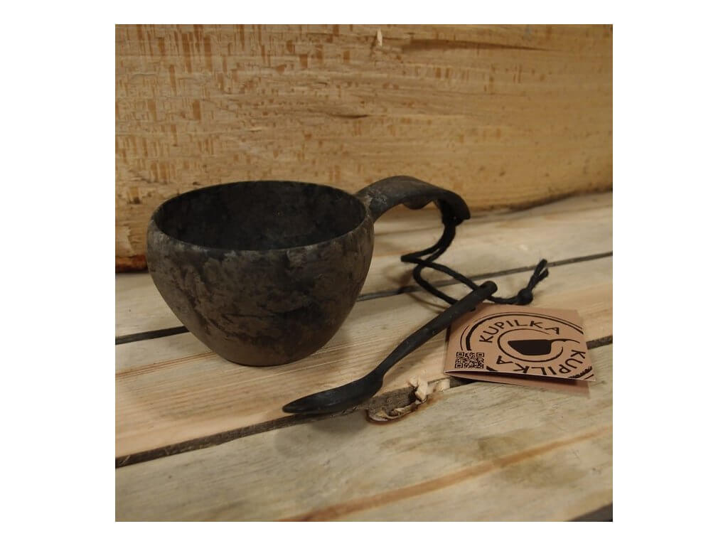 Kupilka KUKSA 210 ml + lžička - Kelo (BLACK)