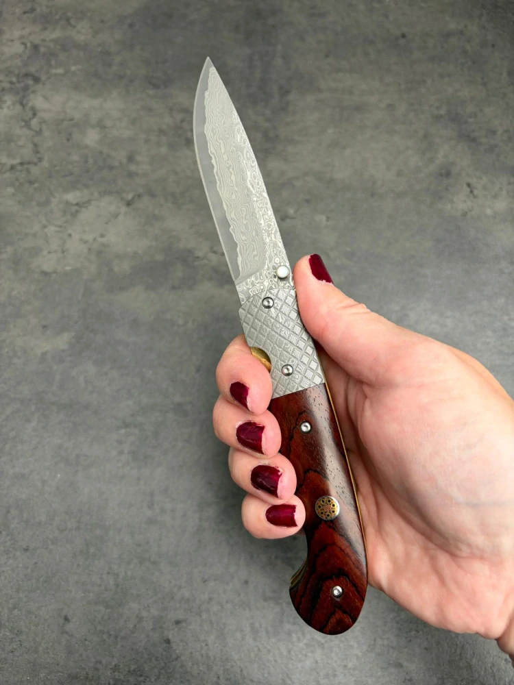 Outdoor zavírací nůž Dellinger Sisso Sentinell VG-10, palisandrová rukojeť