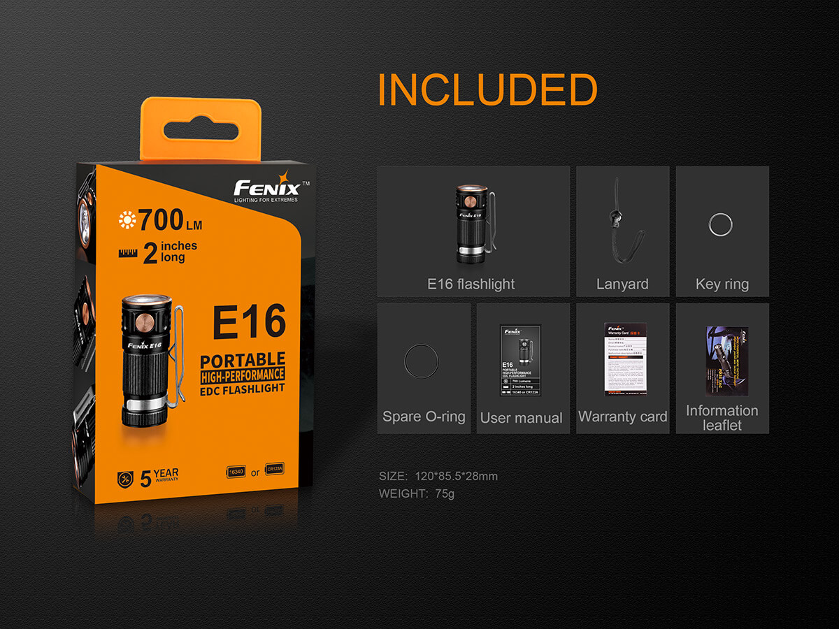 Led svítilna Fenix E16