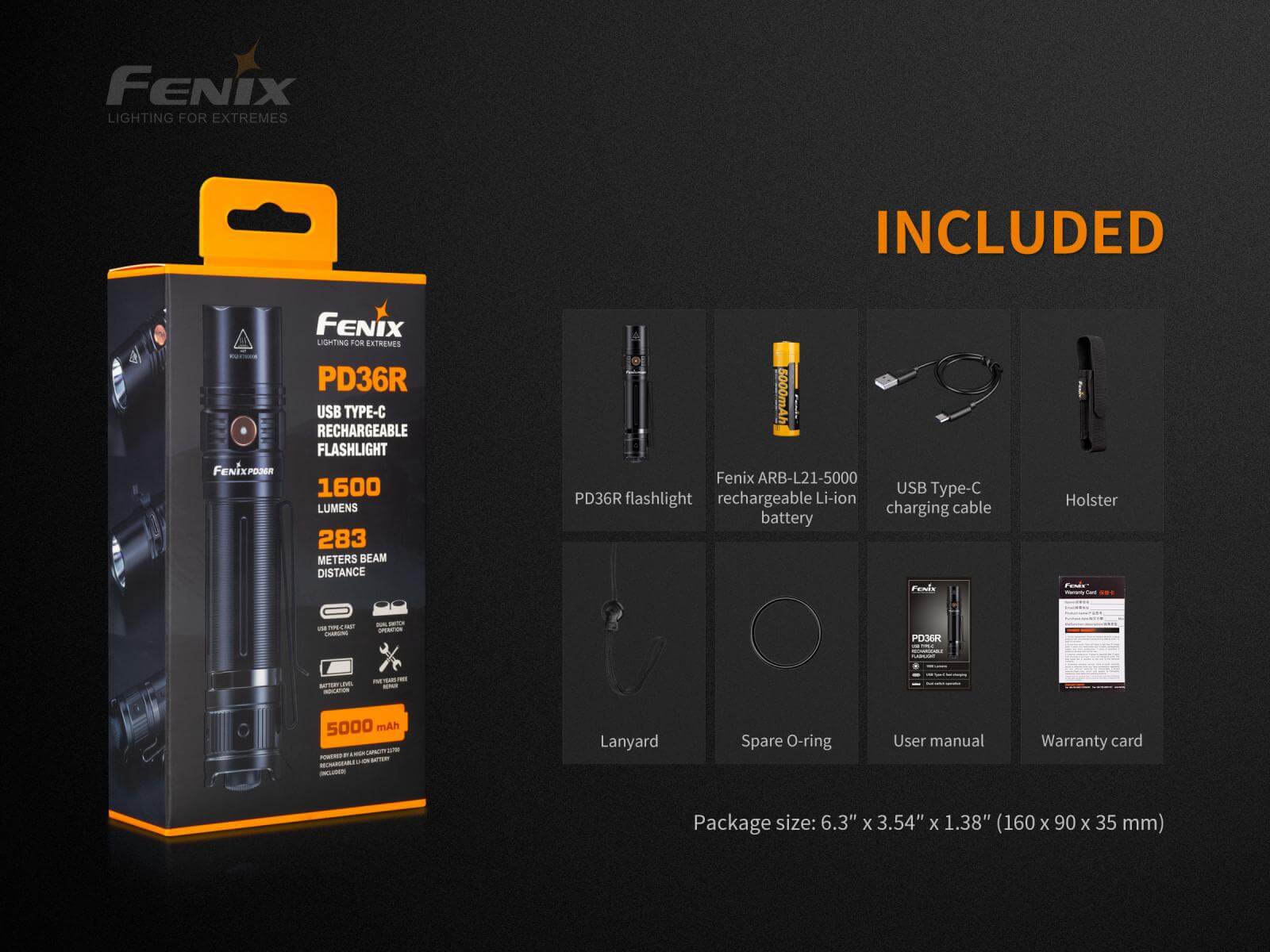 Nabíjecí led svítilna Fenix PD36R